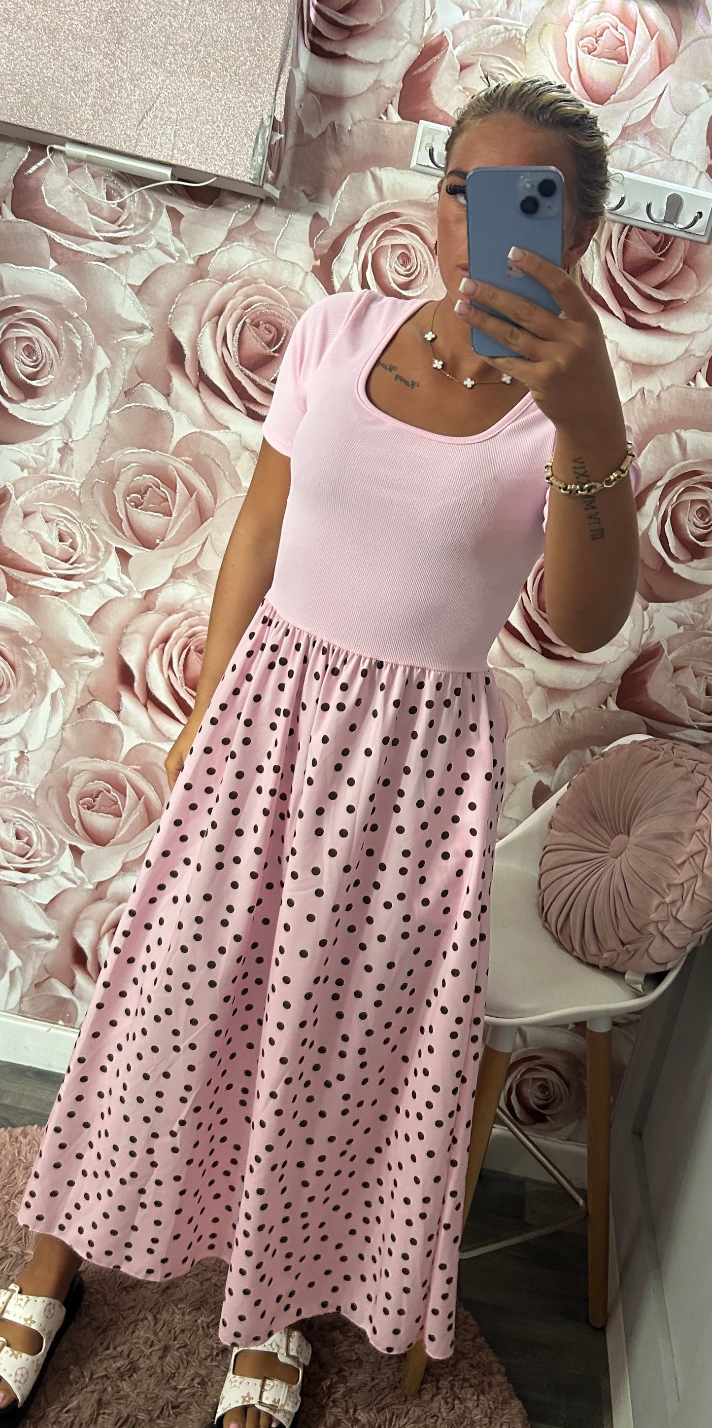 Polka Dot Maxi Dress