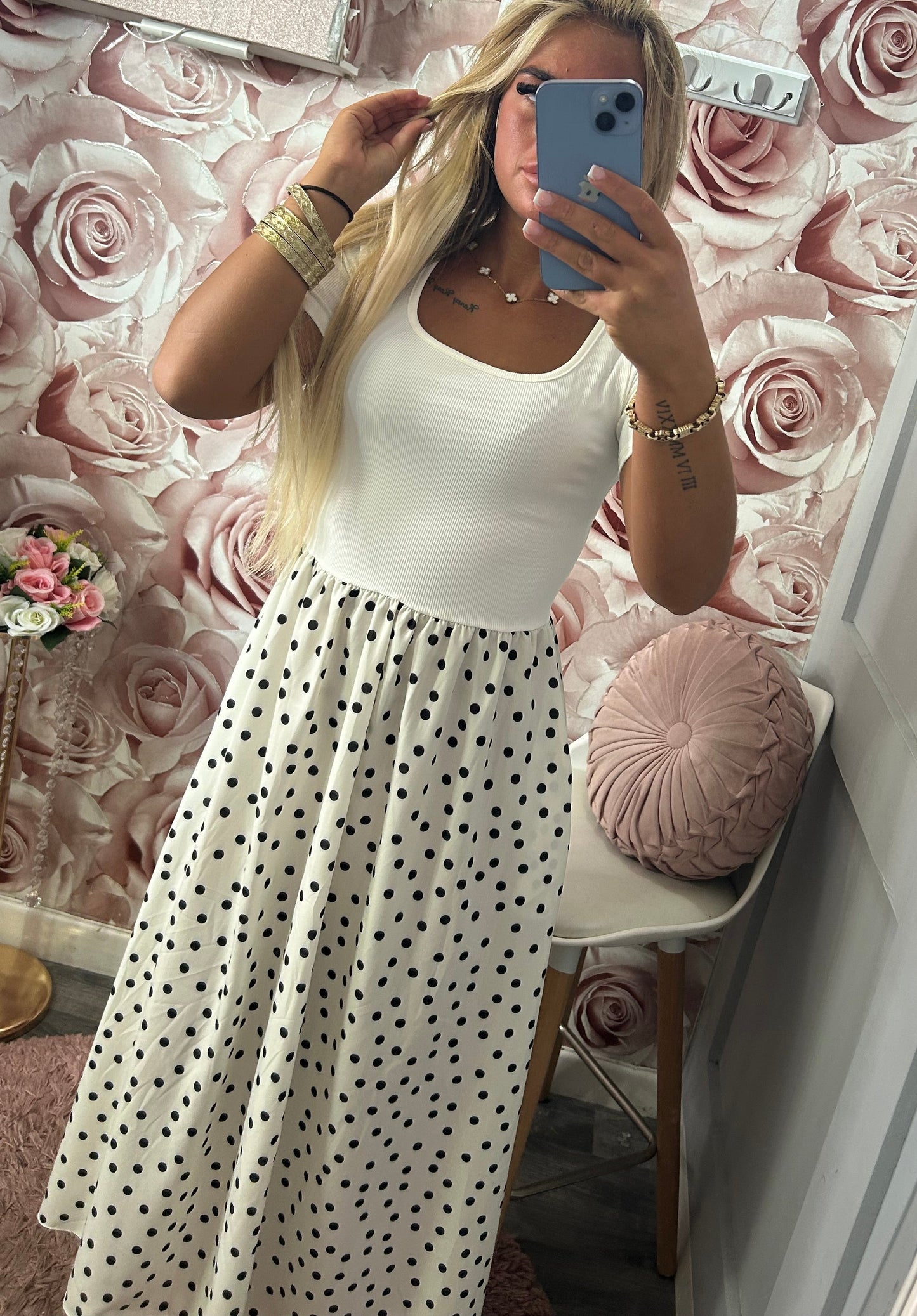 Polka Dot Maxi Dress