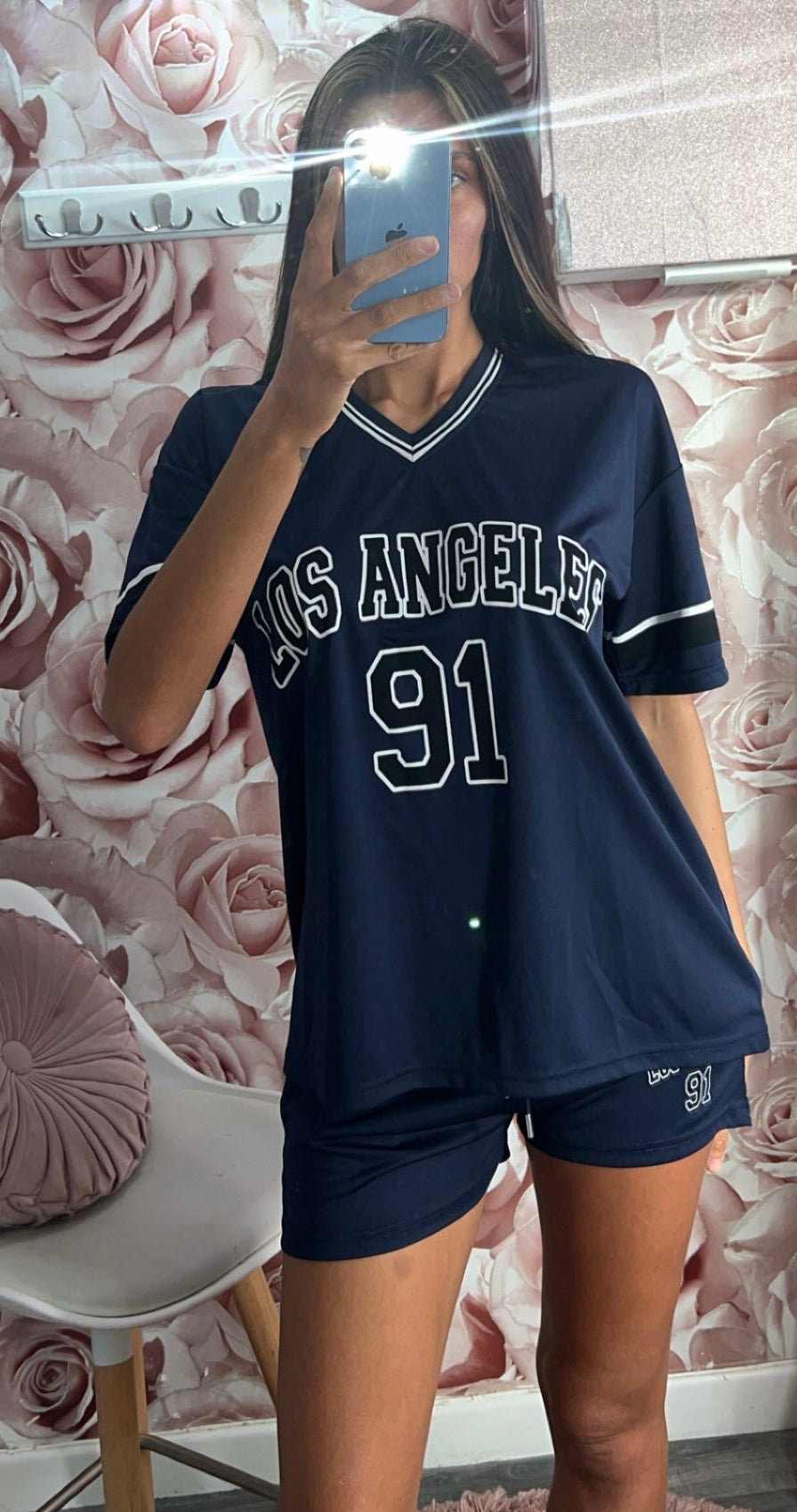 LA Los Angeles Jersey Tshirt and Shorts Set