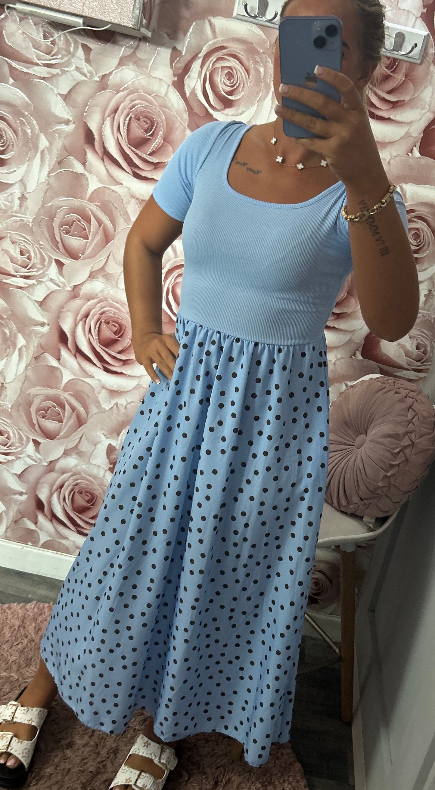 Polka Dot Maxi Dress
