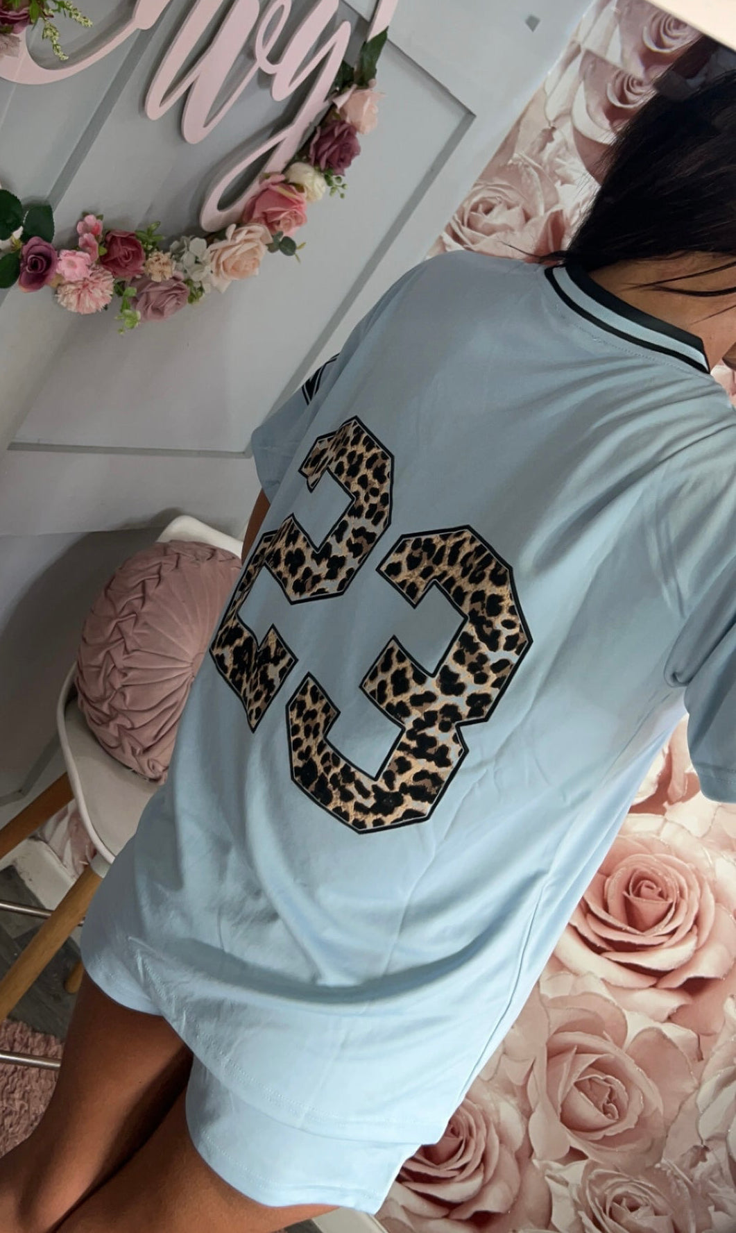 Leopard Print 23 Jersey Tshirt and Shorts