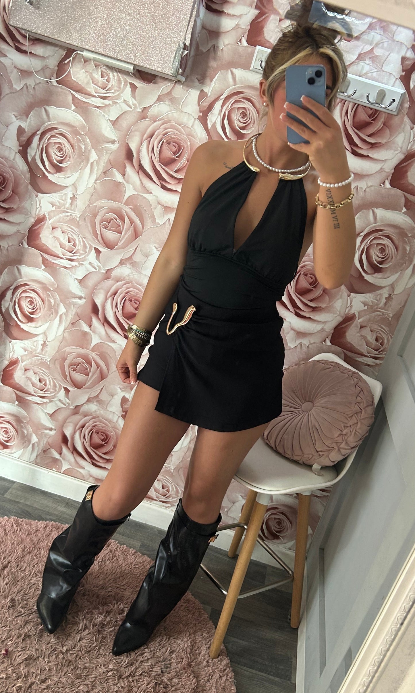 Gold Ring Halterneck Bodysuit