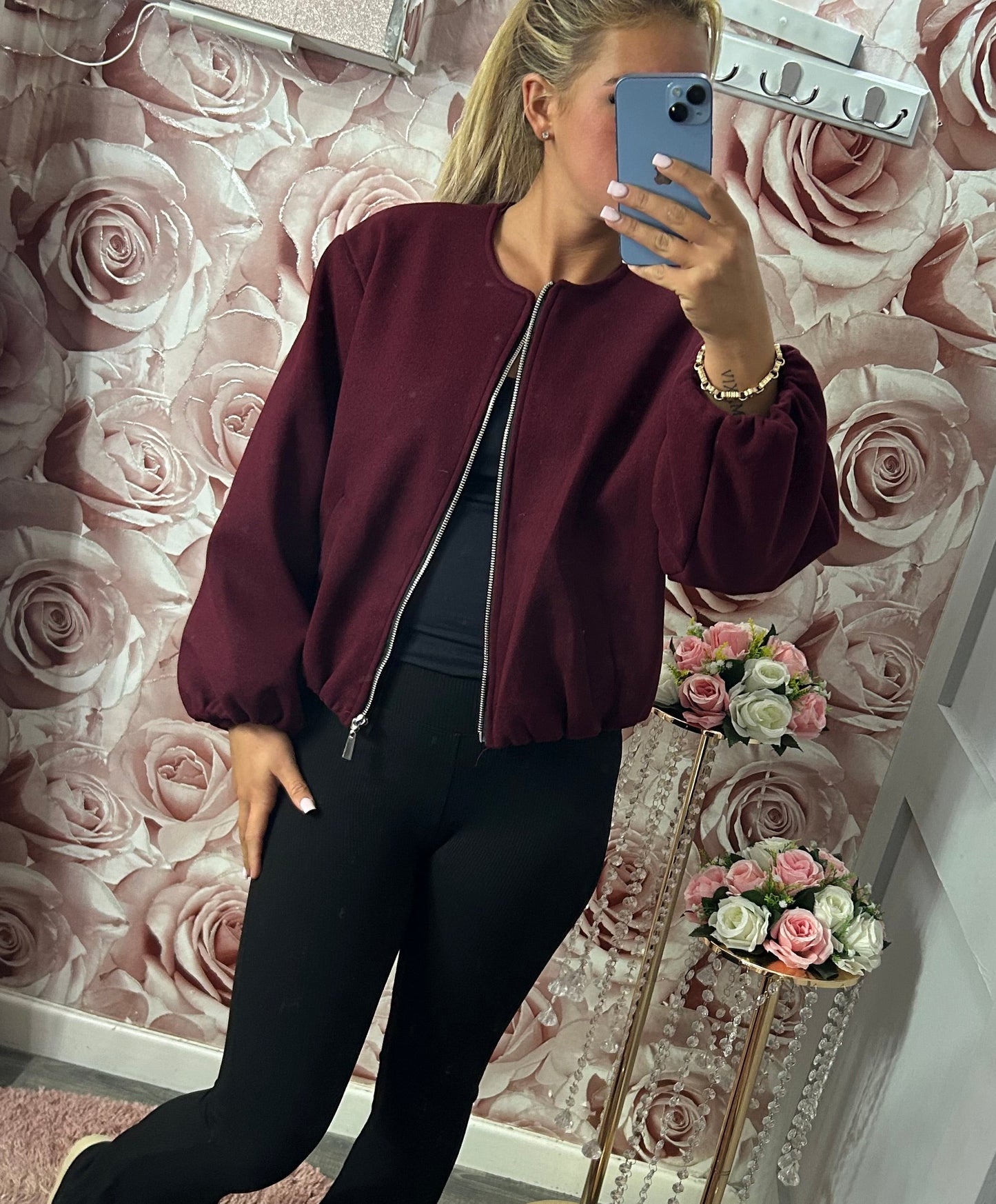 Ballon Sleeve Thick Quality Bomber Jacket