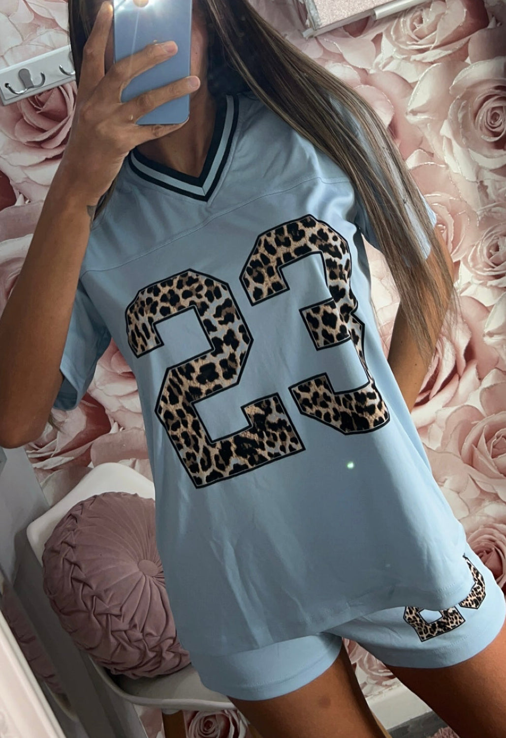 Leopard Print 23 Jersey Tshirt and Shorts