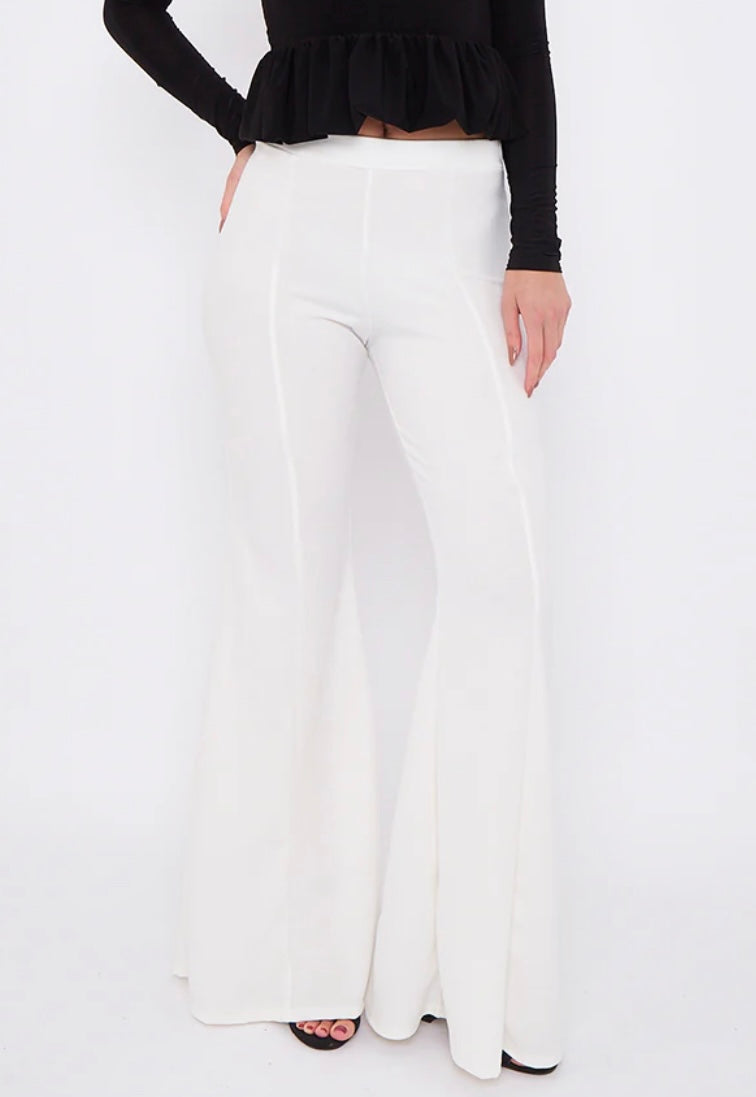 High Waisted Flared Trousers