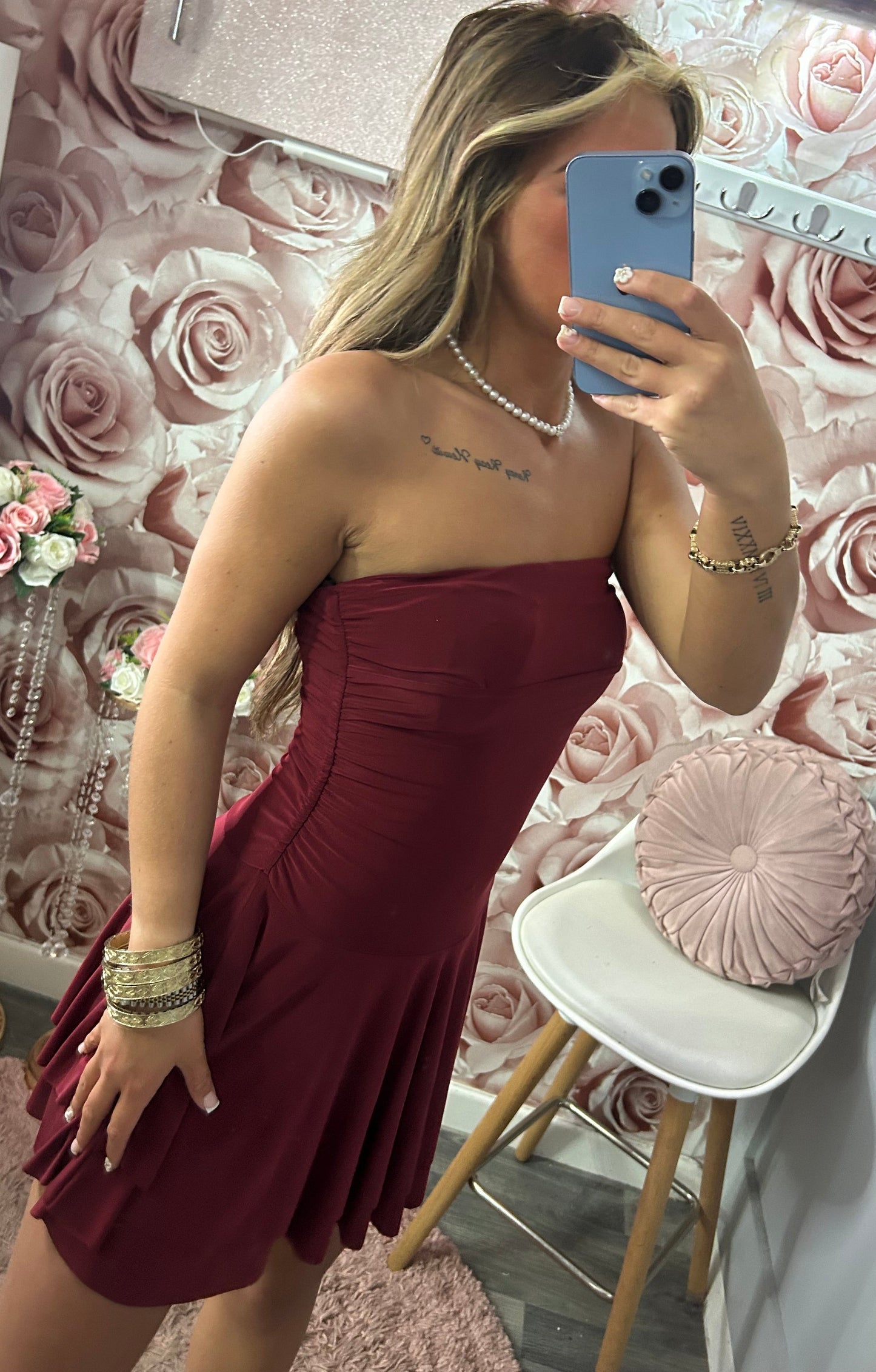 Bardot Slinky Skater Rara Frill Dress