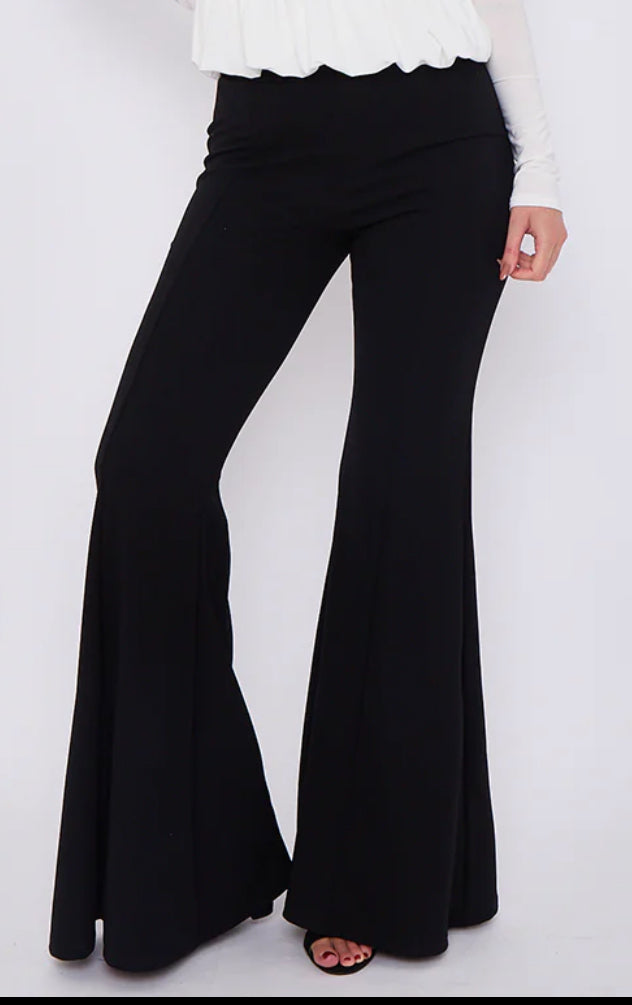 High Waisted Flared Trousers