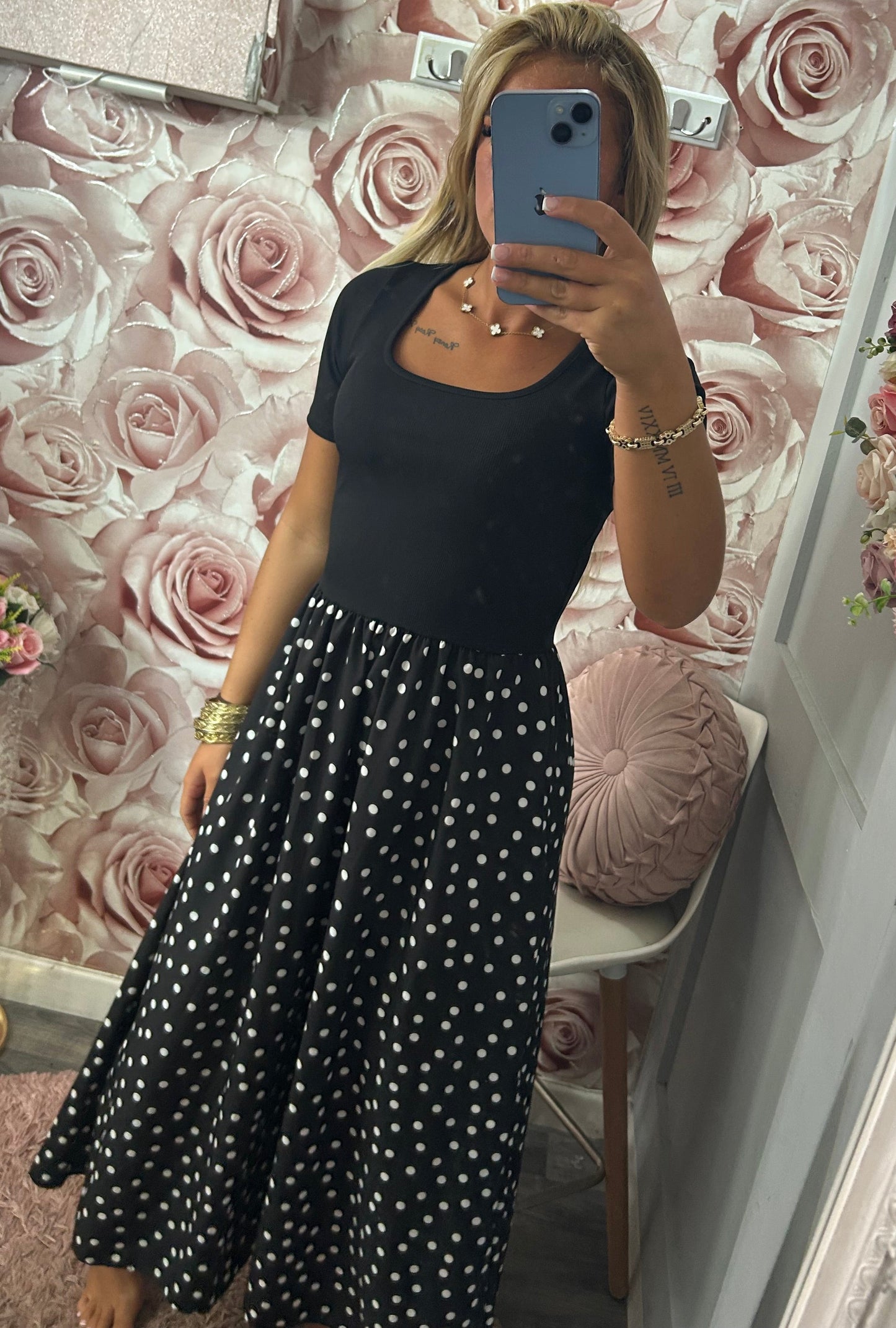 Polka Dot Maxi Dress
