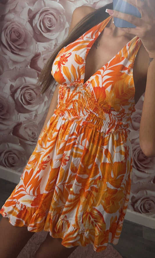 Tropical Halterneck Dress