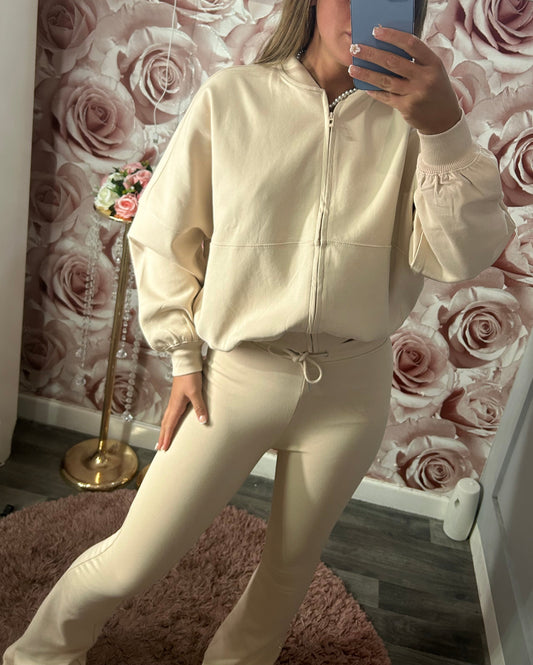 Oversized Bomber Jacket & Flares Loungewear Set