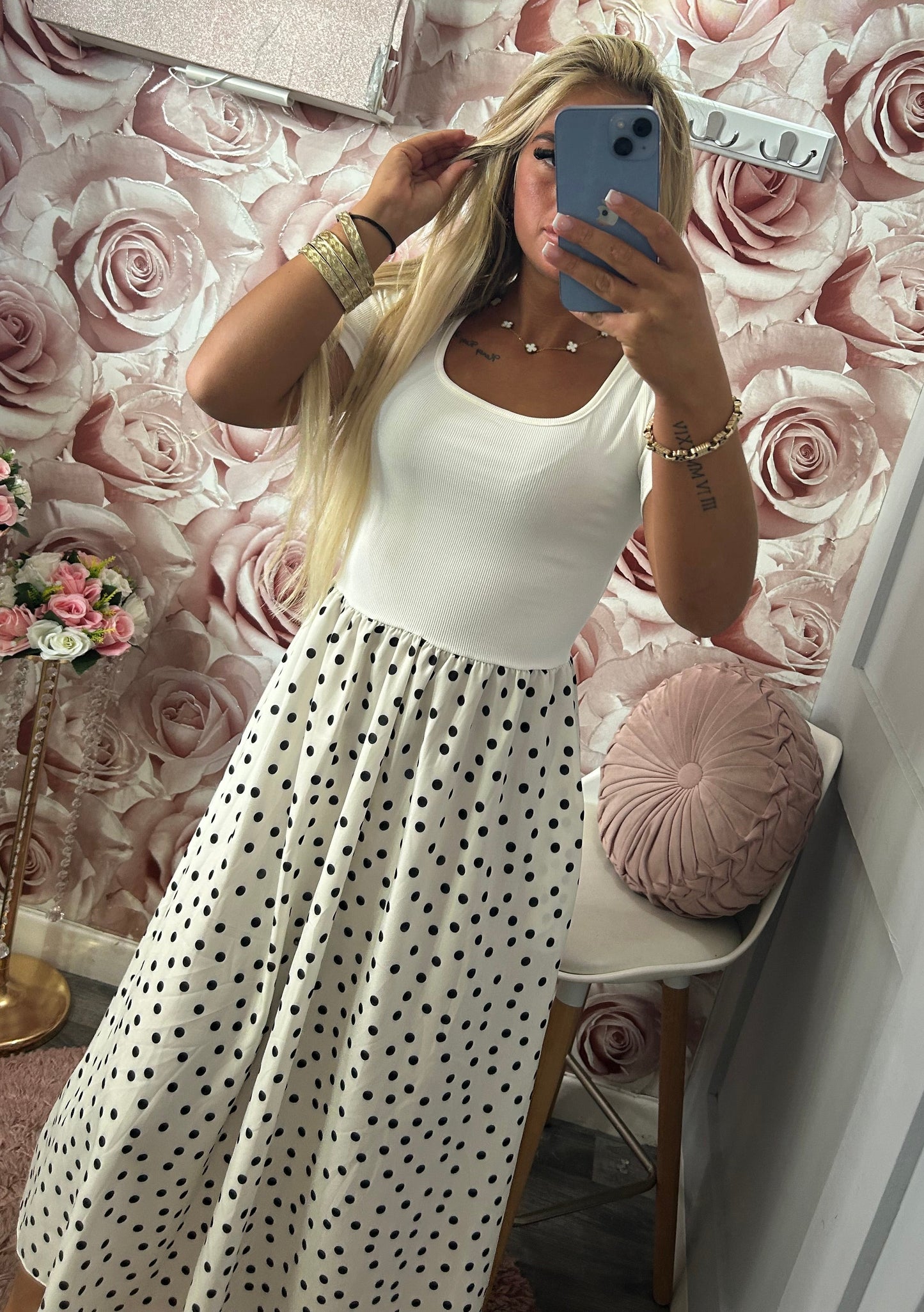 Polka Dot Maxi Dress