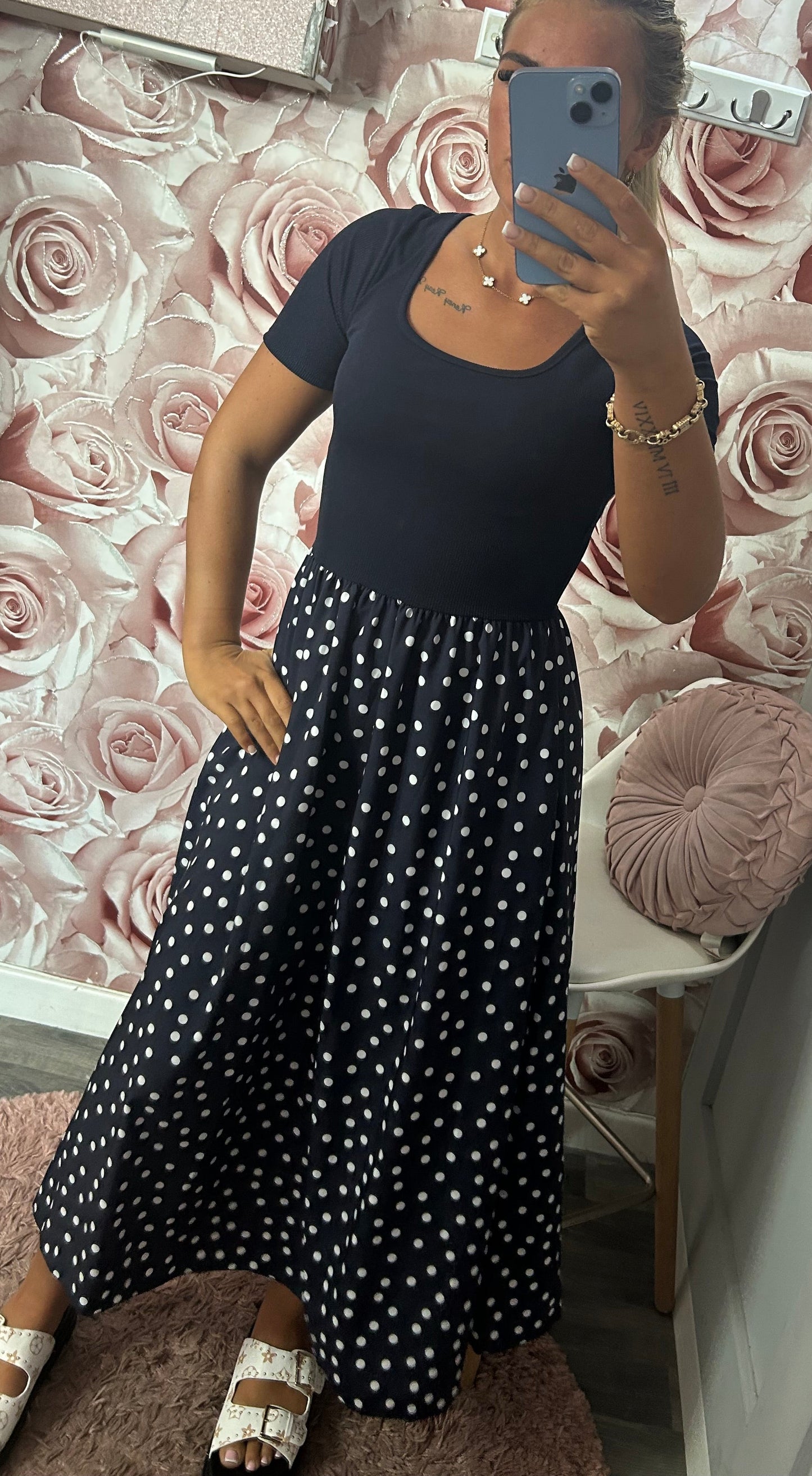 Polka Dot Maxi Dress