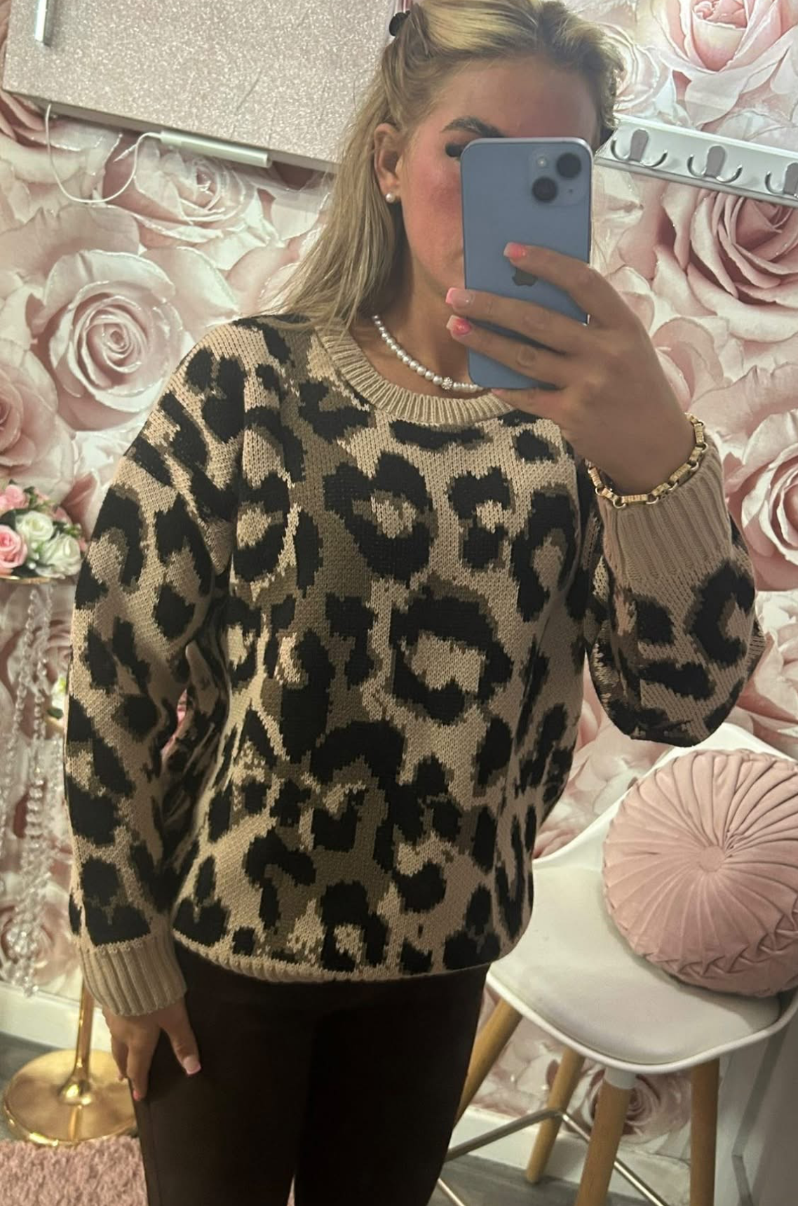 Thick Quality Leopard Print Jumper