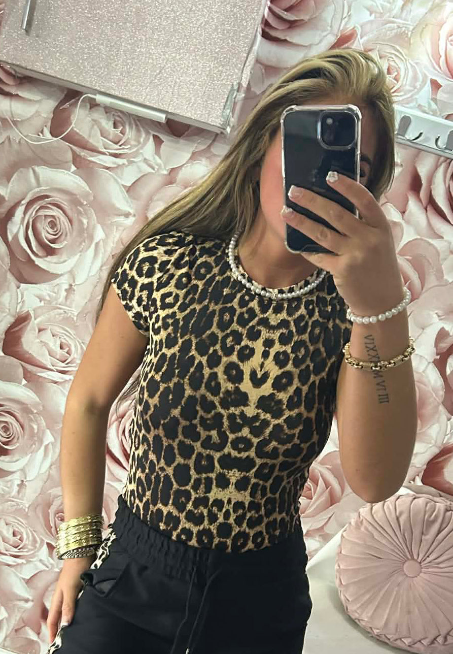 Soft Touch Leopard Print Bodysuit