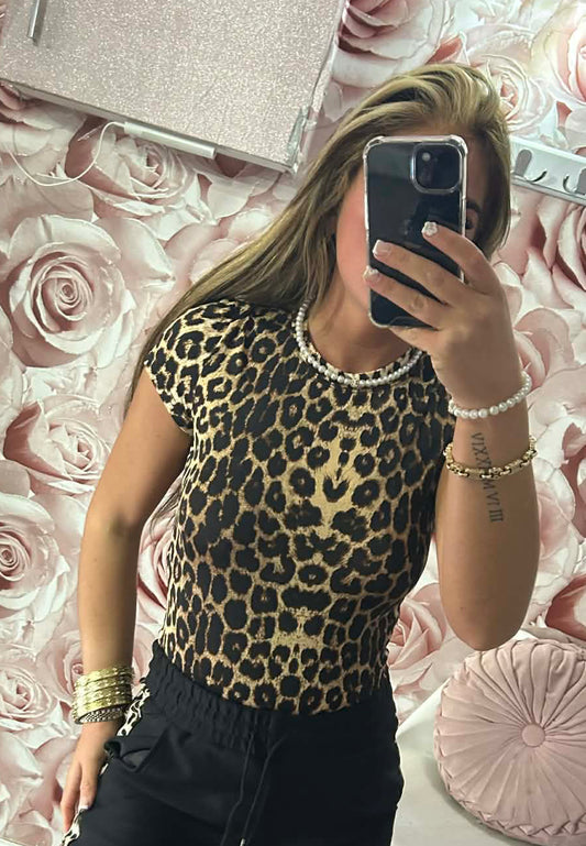Soft Touch Leopard Print Bodysuit