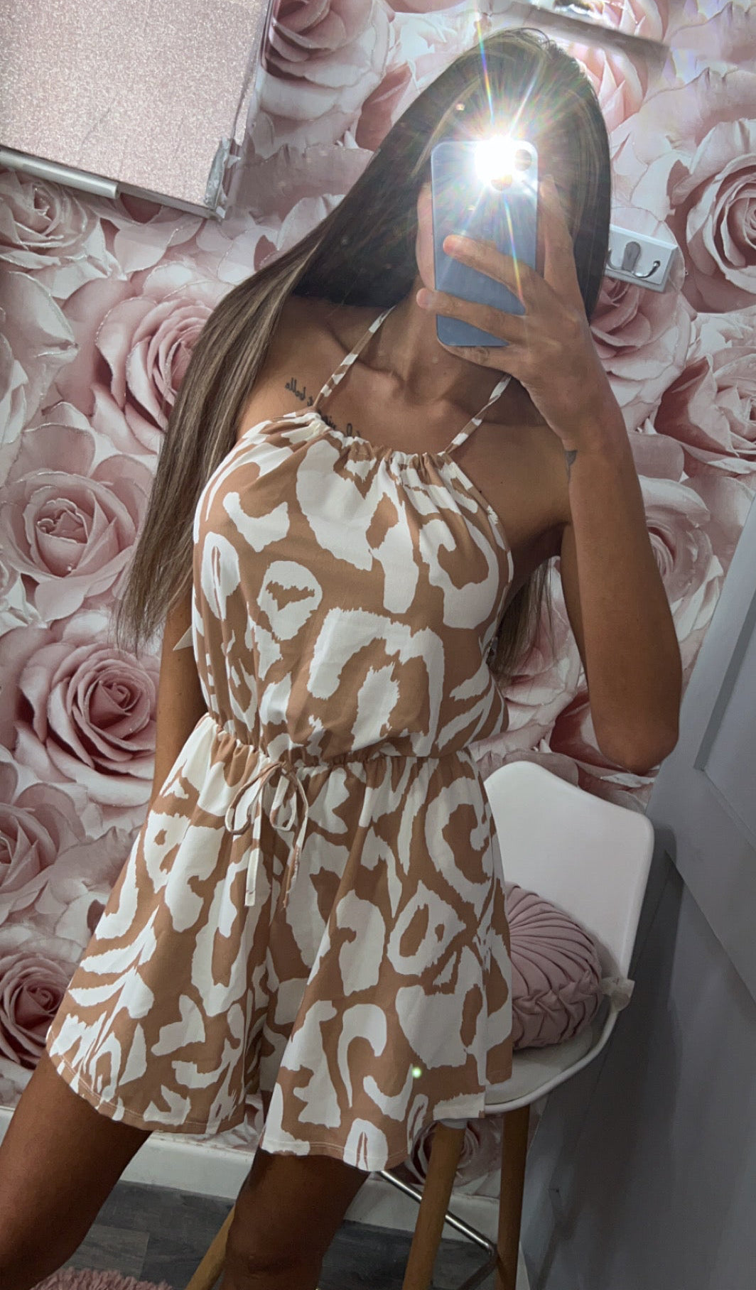 Leopard Patterned Floaty Playsuit