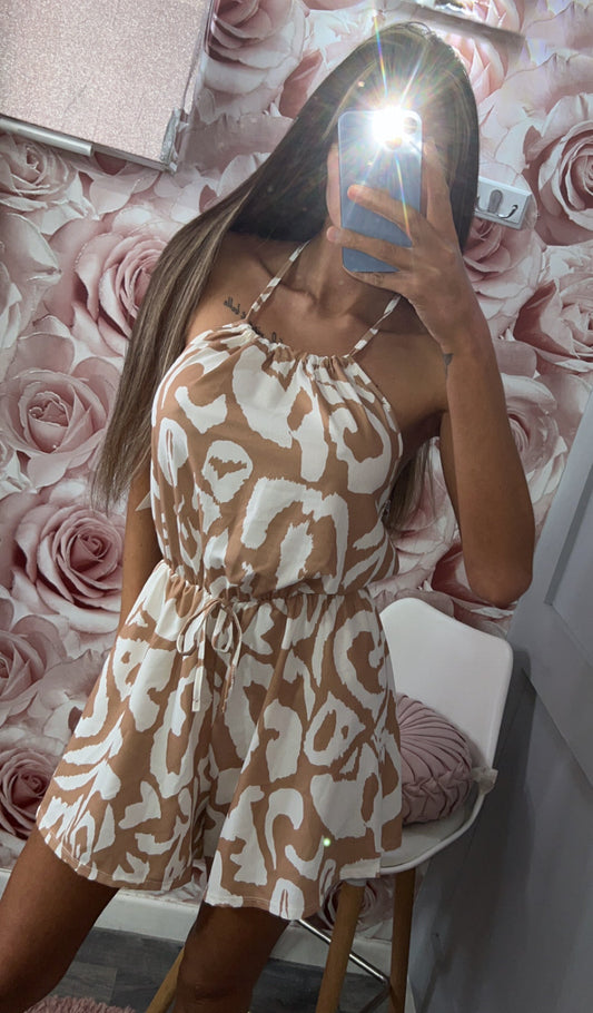 Leopard Patterned Floaty Playsuit
