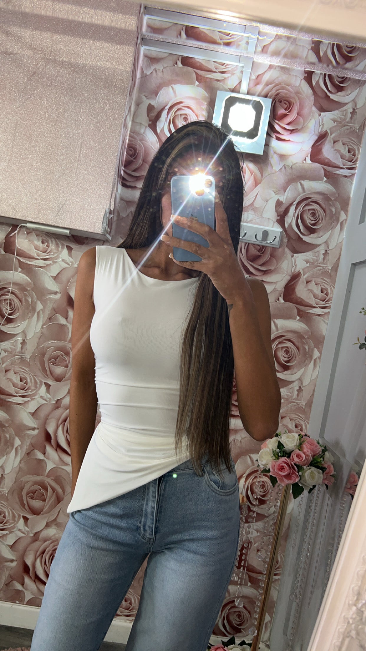 Dip Down Padded Slinky Top