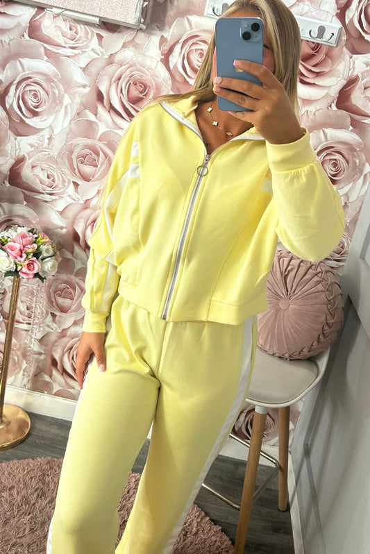 Soft Touch Contrast Stripe Loungewear Tracksuit