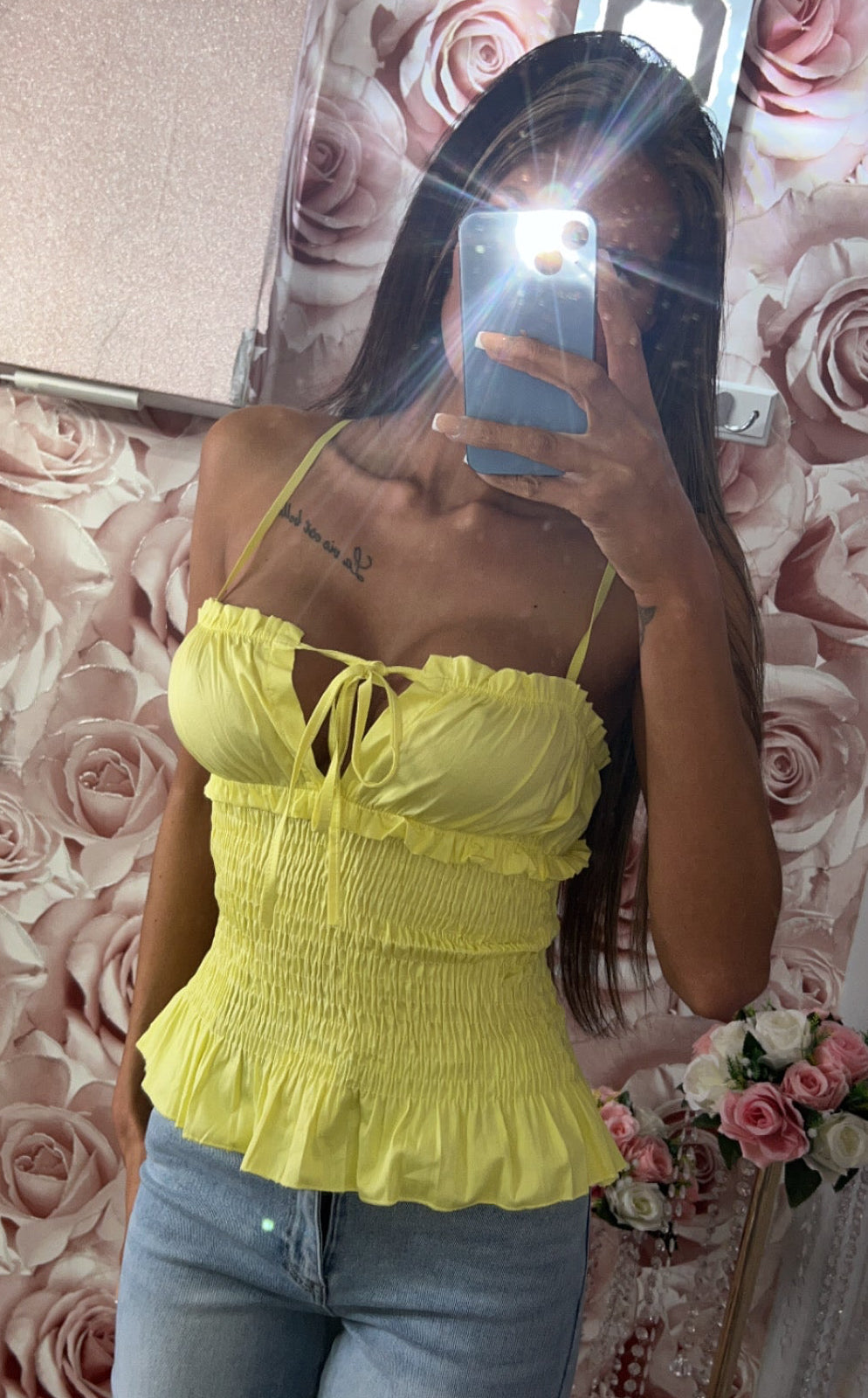 Shorted Waist Milkmaid Cami Top