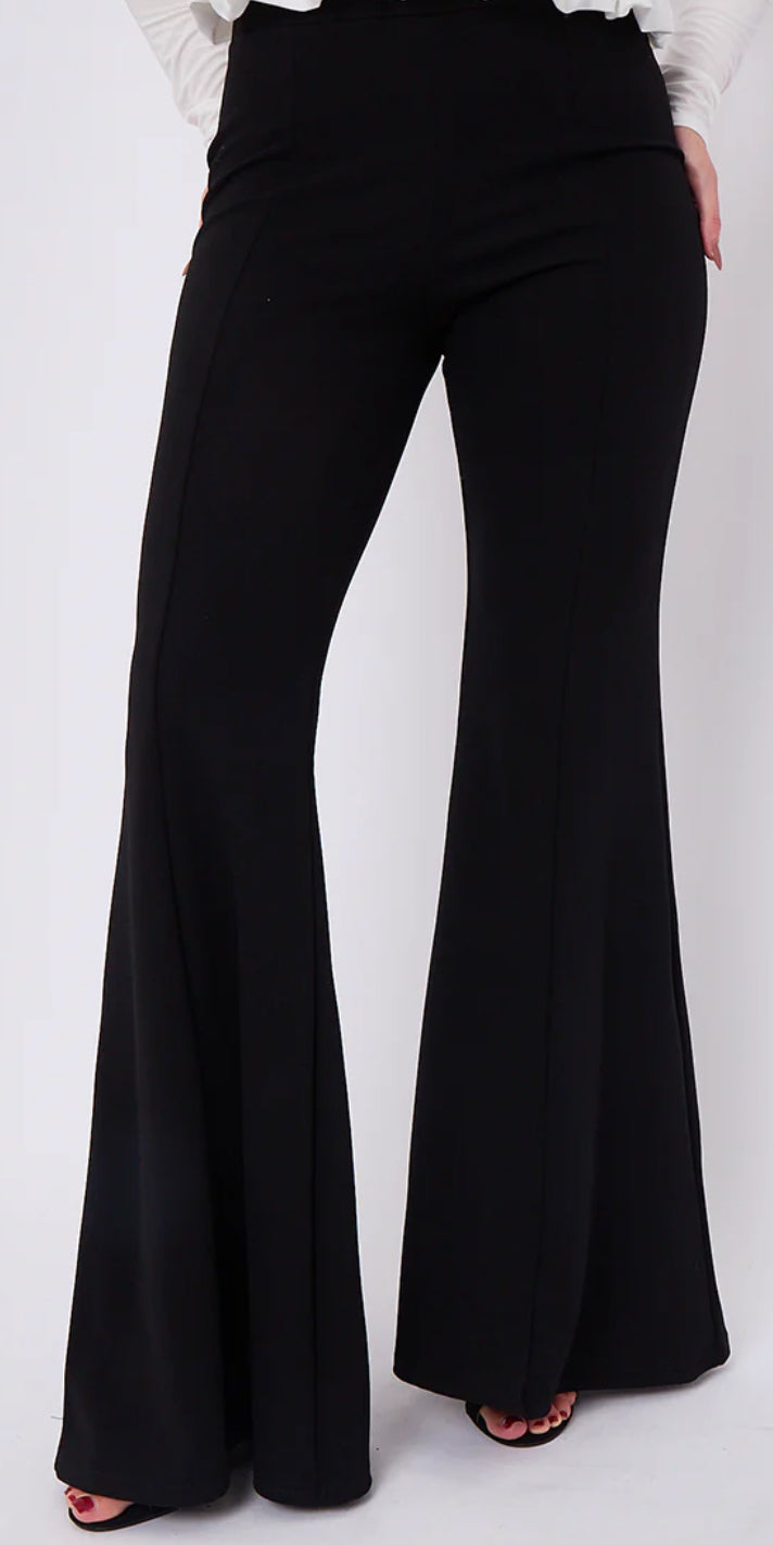 High Waisted Flared Trousers