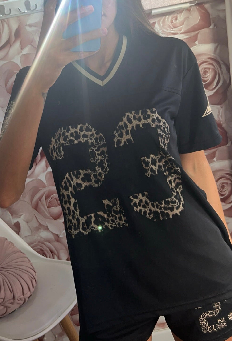 Leopard Print 23 Jersey Tshirt and Shorts