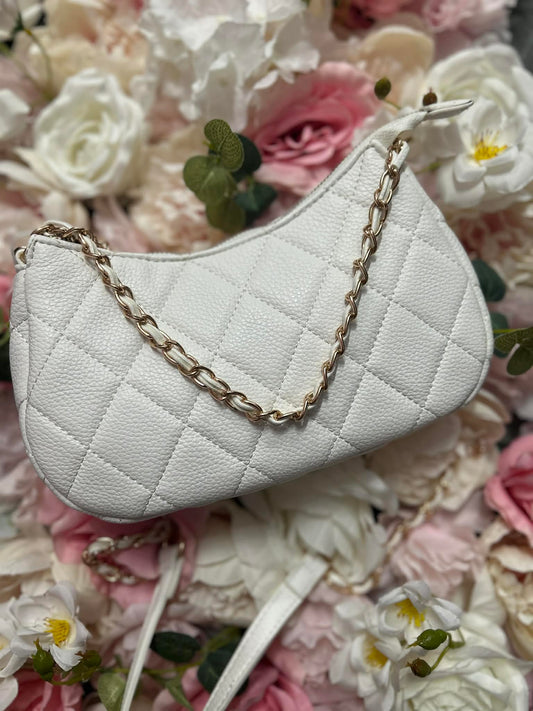 Quilted Gold Chain Handbag