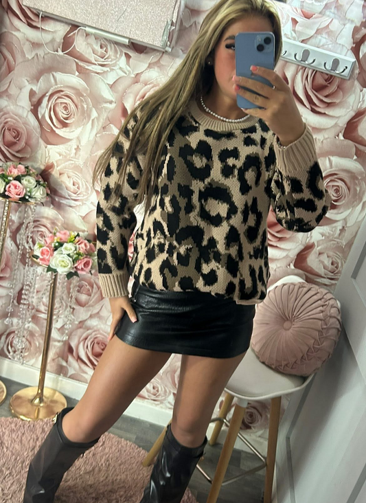 Thick Quality Leopard Print Jumper