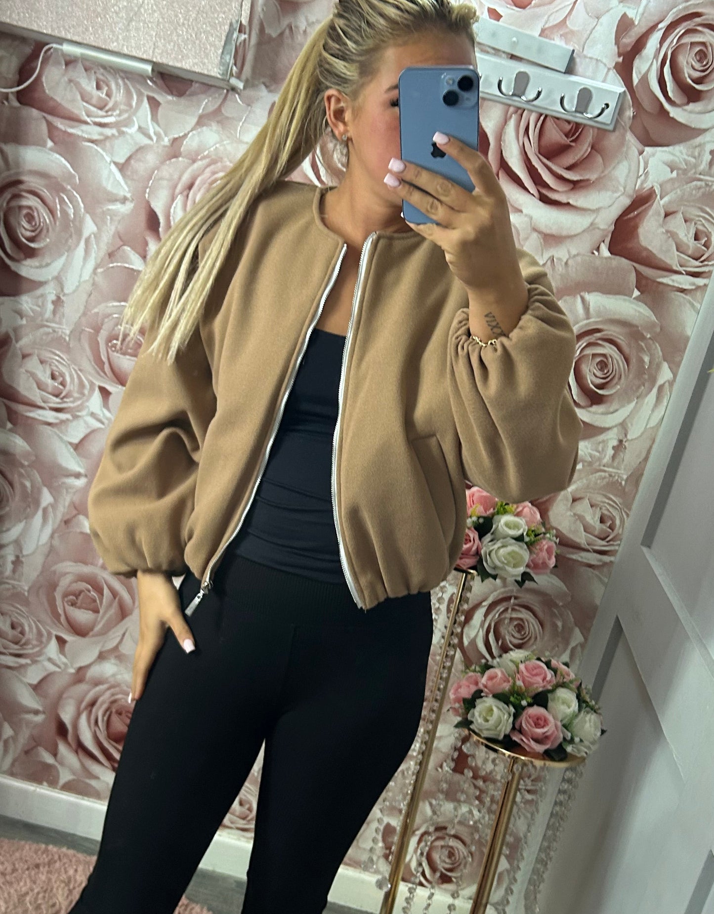Ballon Sleeve Thick Quality Bomber Jacket