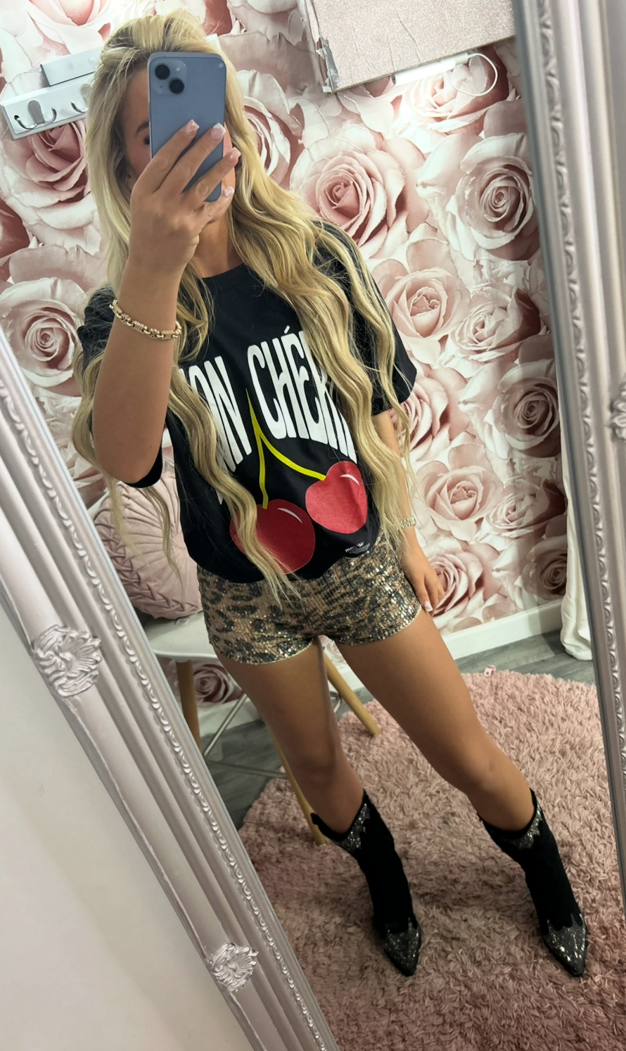 SALE- Mon Cheri Cherry Over Sized Tshirt