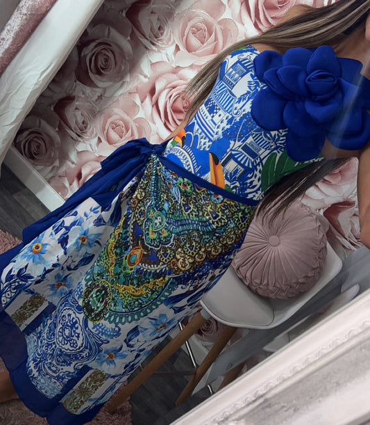 Inspired Pattern XL flower Swimming Costume & Sarong Set