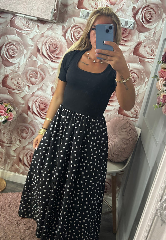 Polka Dot Maxi Dress