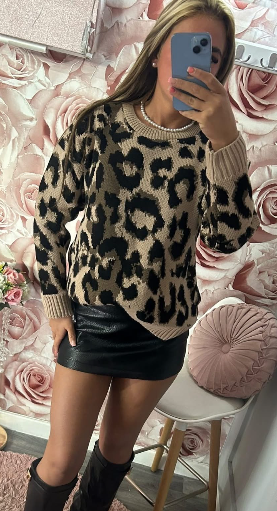 Thick Quality Leopard Print Jumper