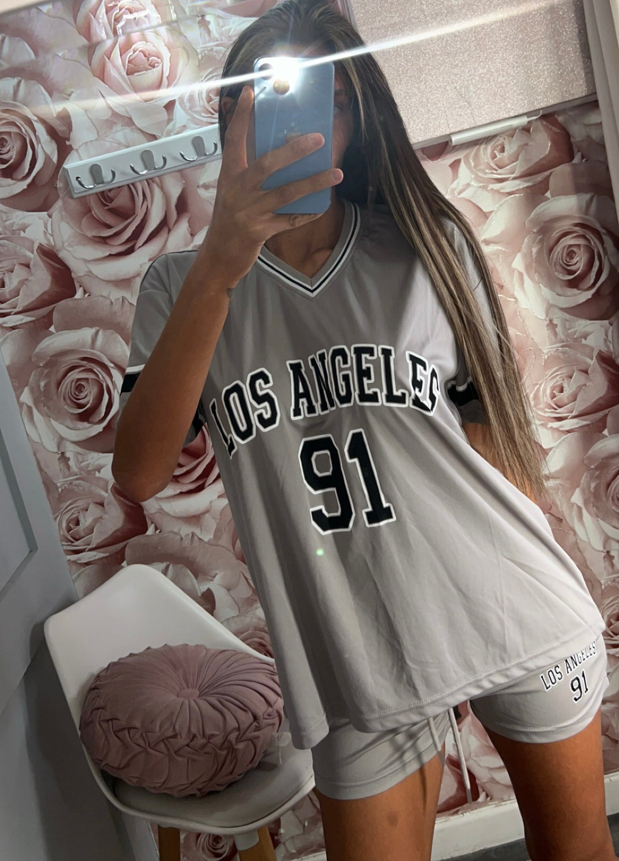 LA Los Angeles Jersey Tshirt and Shorts Set