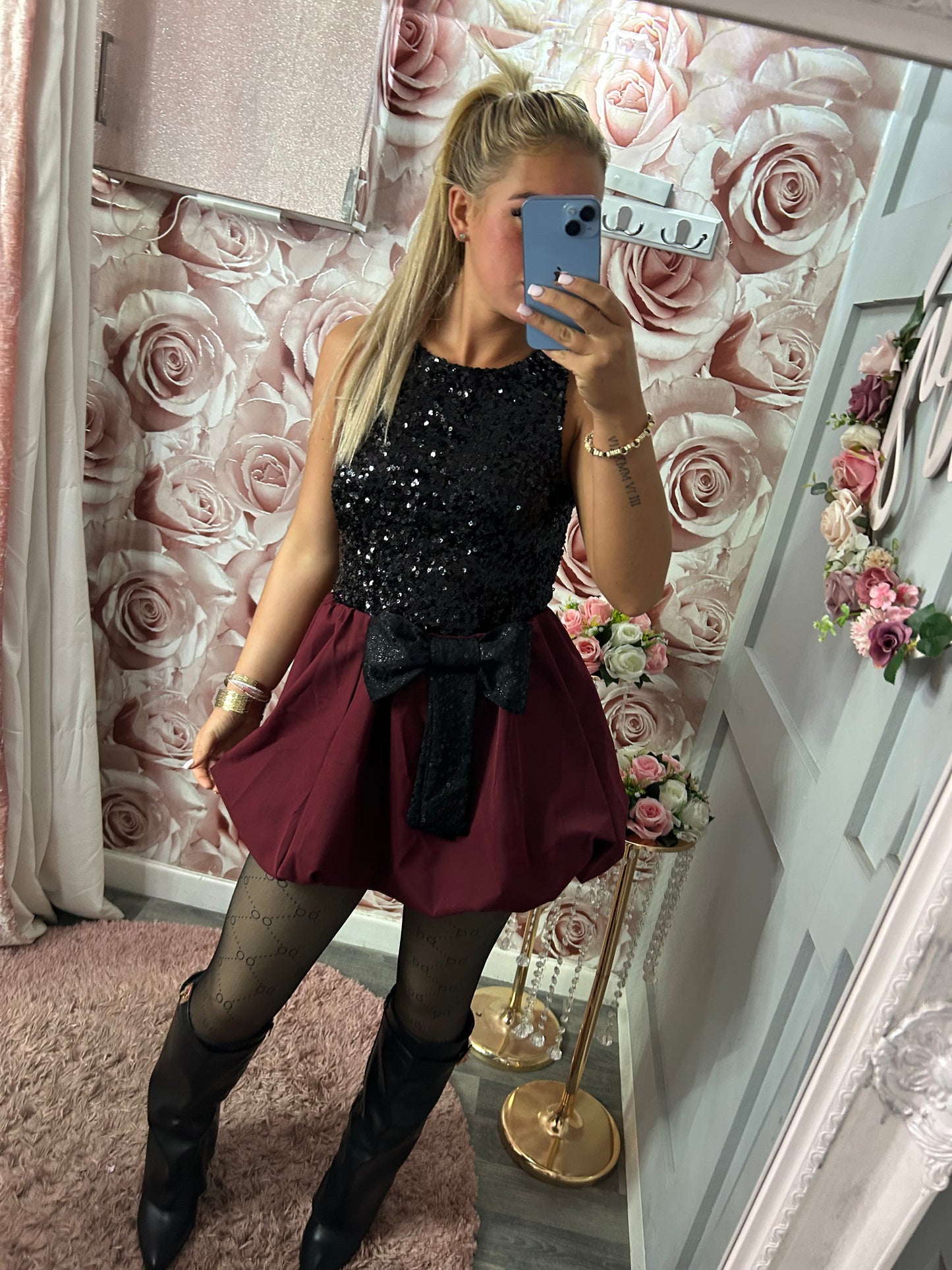 SALE Puffball Sparkle Mini Skirt