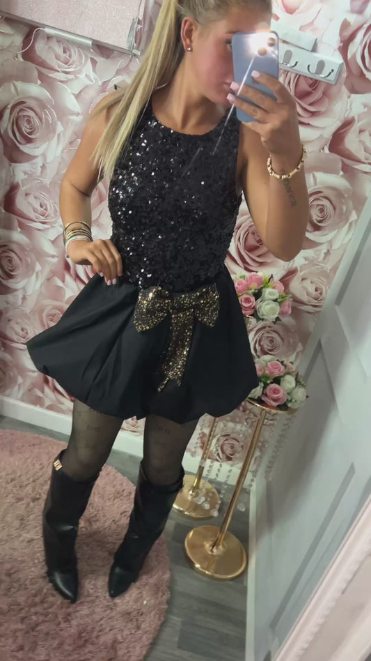 SALE Puffball Sparkle Mini Skirt